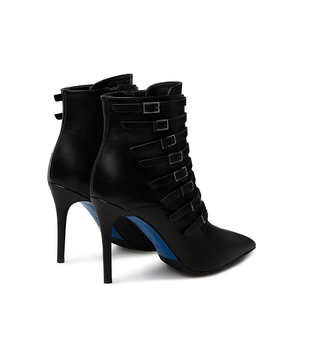 Loriblu Stivaletto In Nappa Nera Con Cinturini