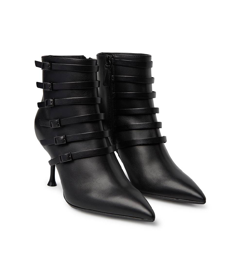 Loriblu Stivaletto In Nappa Nera Con Cinturini