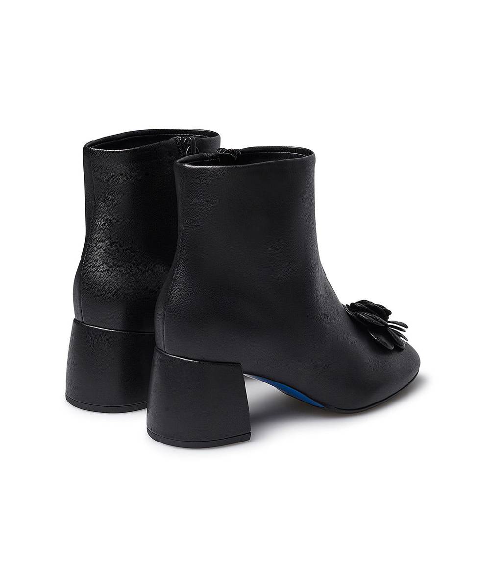 Loriblu Stivaletto In Nappa Nera Con Fiore