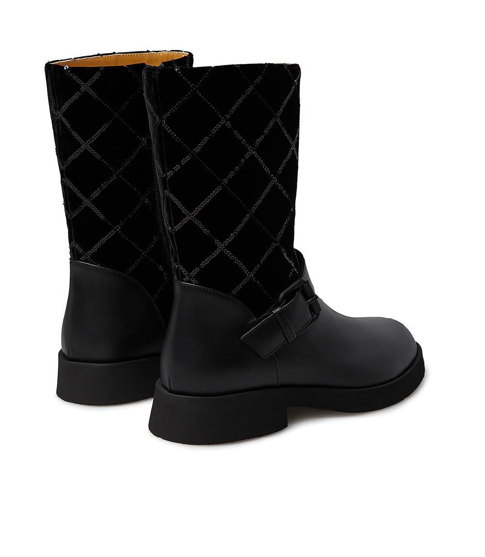 Loriblu Stivaletto In Vitello E Camoscio Nero