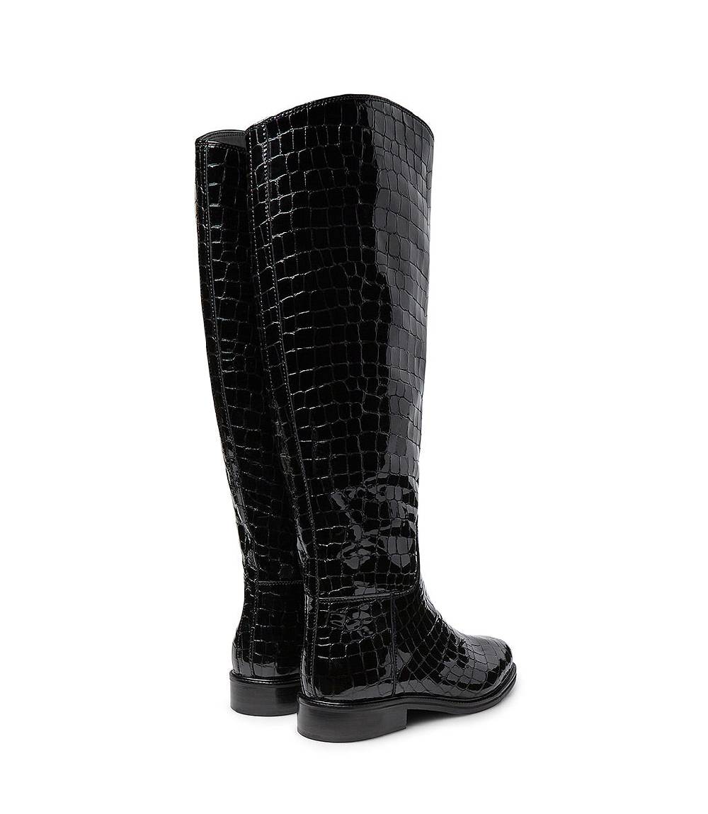 Loriblu Stivali In Vernice Testurizzata Nera