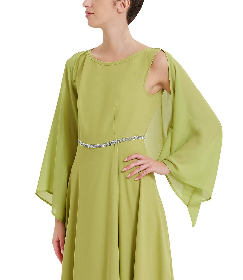 Loriblu Stola Georgette Verde Acido