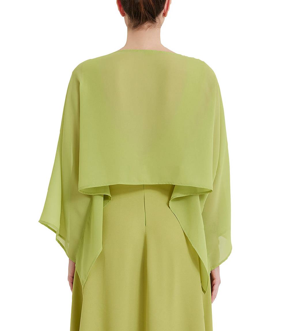 Loriblu Stola Georgette Verde Acido