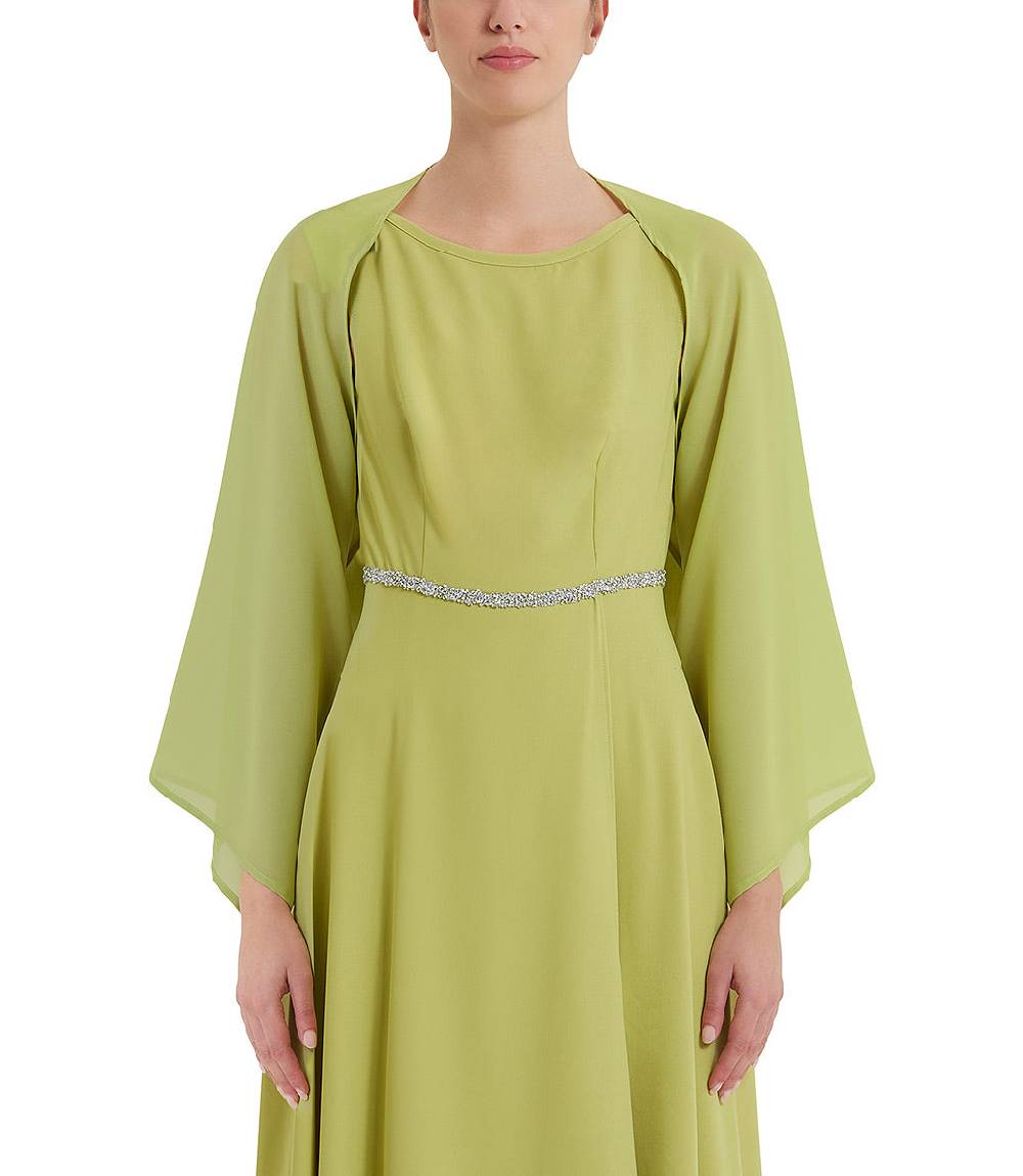 Loriblu Stola georgette verde acido
