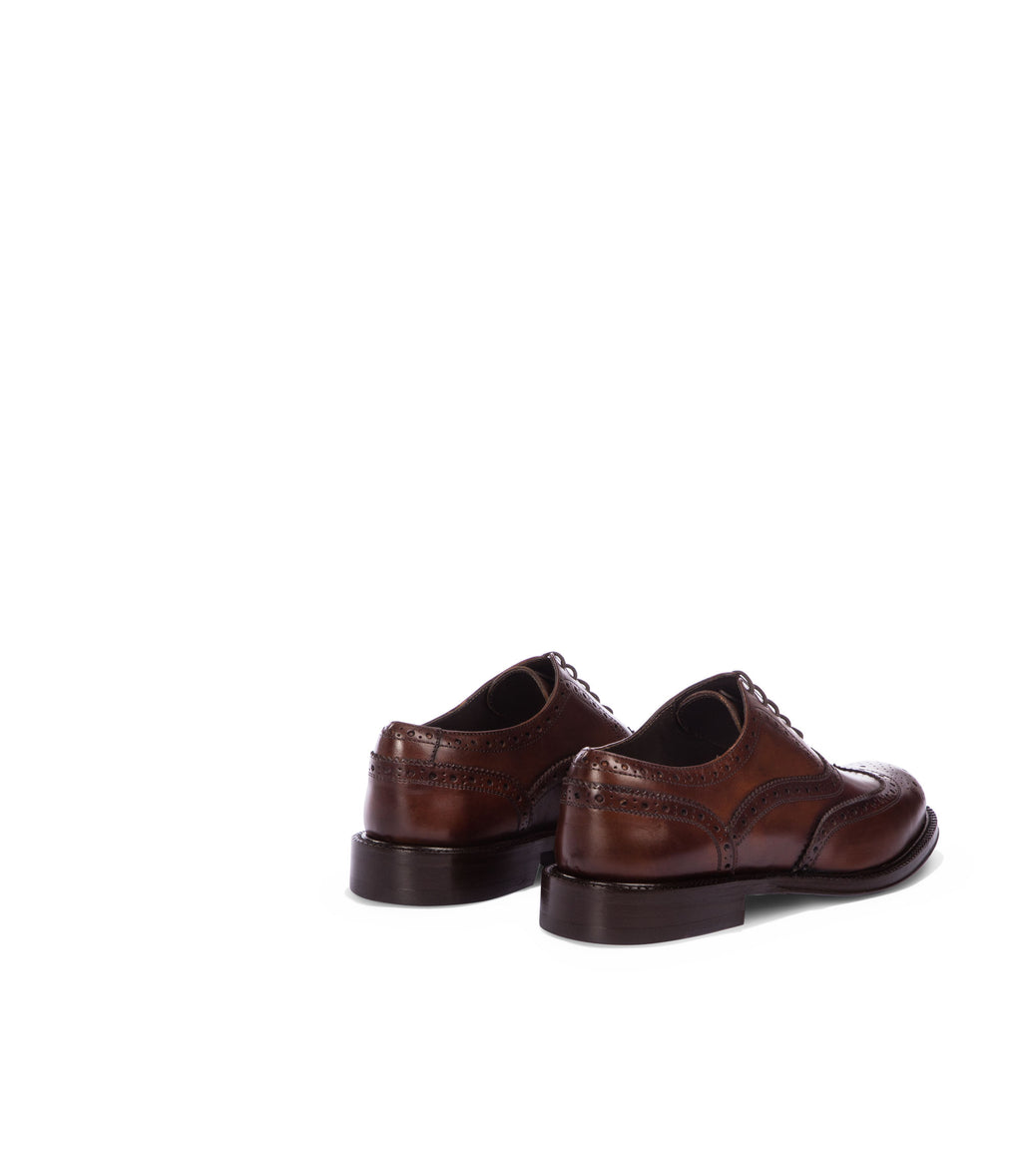 Loriblu Stringate Oxford In Pelle Brogue Marrone