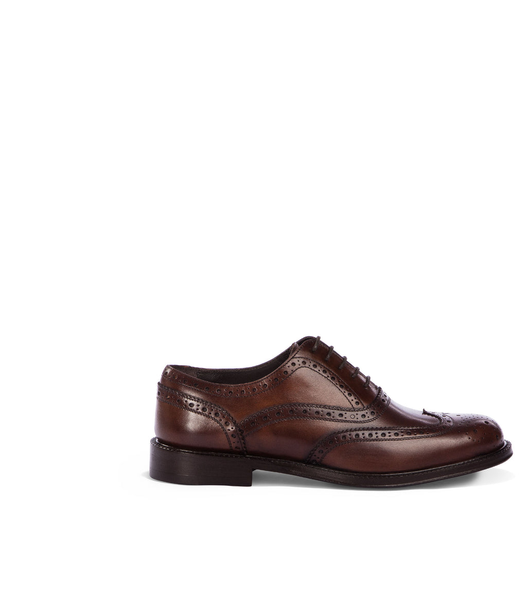 Loriblu Stringate oxford in pelle brogue marrone