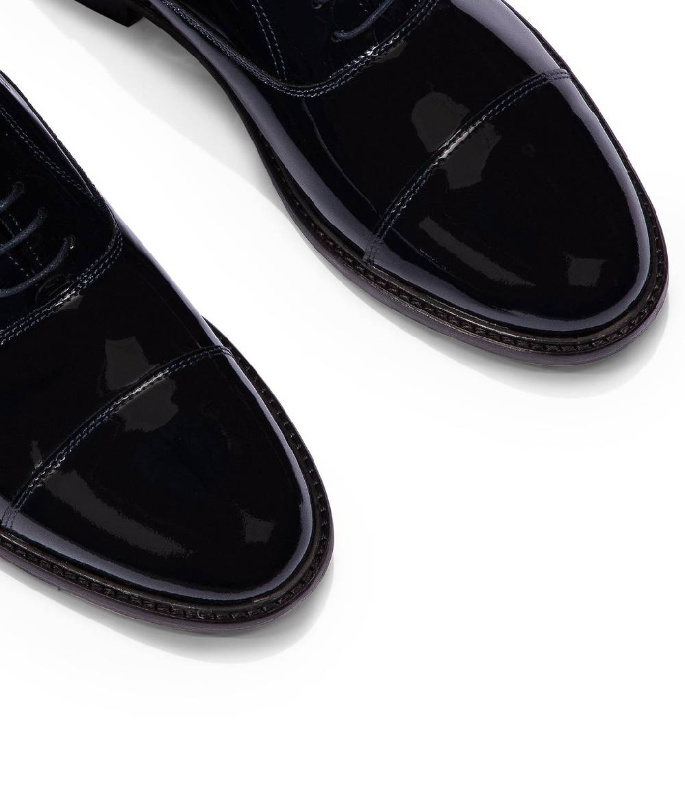 Loriblu Stringate Oxford In Vernice Blu