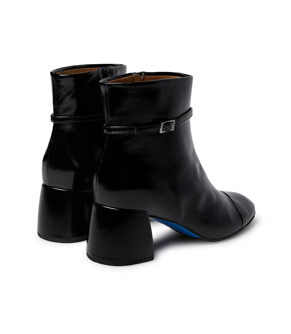 Loriblu Stivaletto In Pelle Lucida Nera Con Cinturino