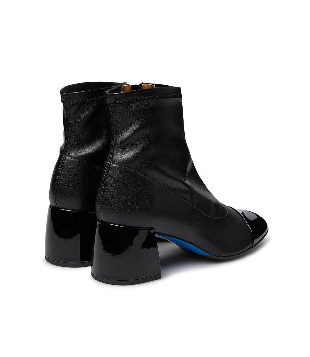 Loriblu Stivaletto In Pelle Nera Con Dettagli In Vernice