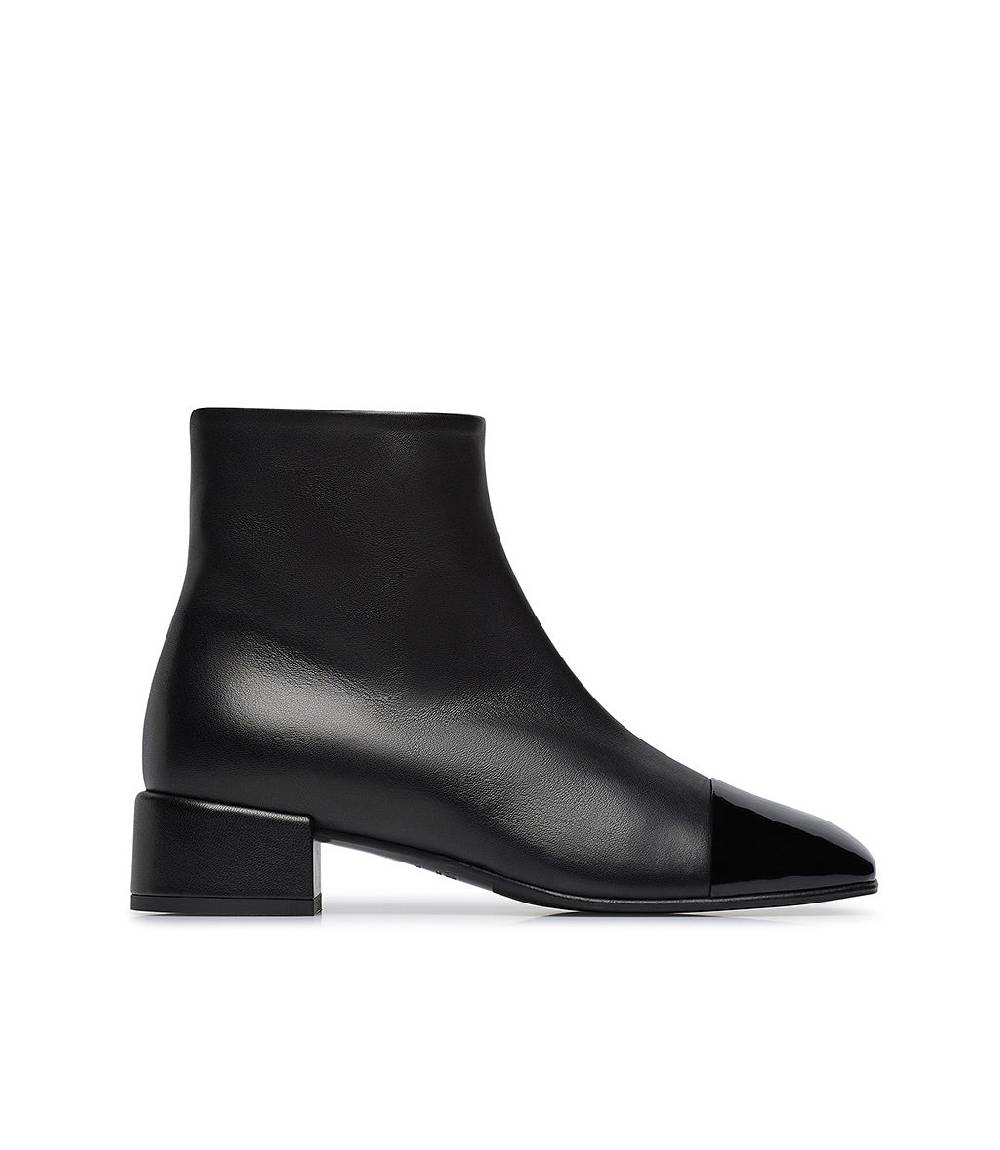 Loriblu Stivaletto nappa nero con dettagli in vernice