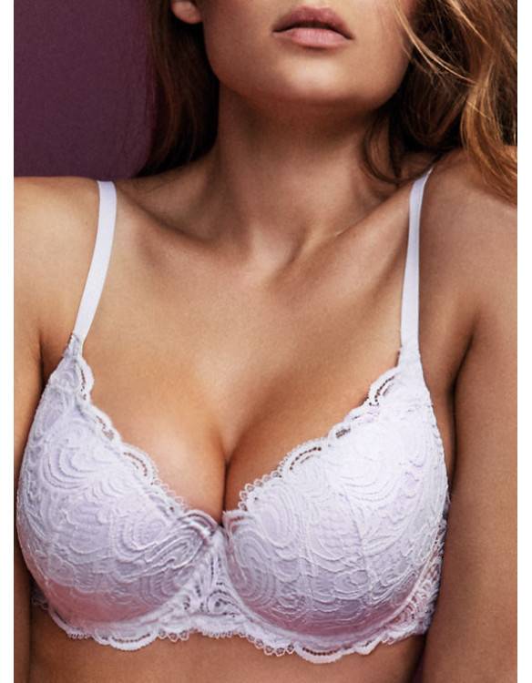 Lormar Reggiseno Balconcino In Pizzo Leavers - Frizzante Plunge