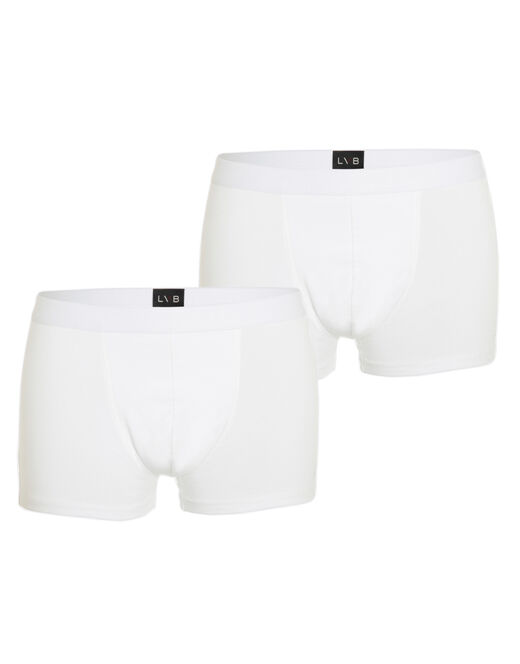Lovable Bipack Boxer In Cotone Elasticizzato, Bianco