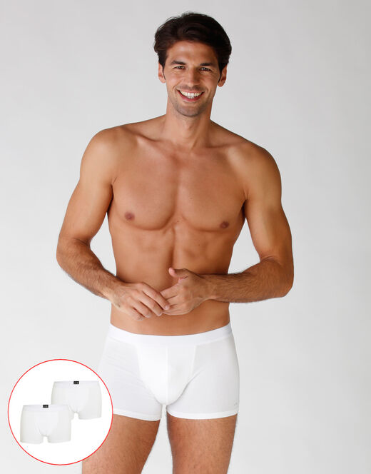 Lovable Bipack boxer in cotone elasticizzato, bianco