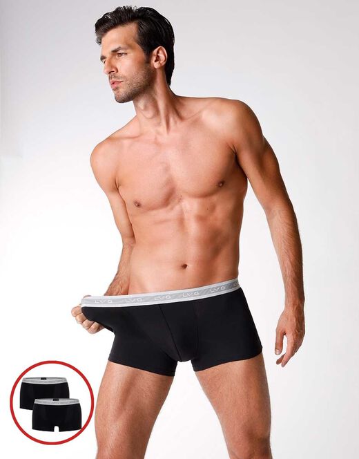 Lovable Bipack boxer uomo 3D Evolution in cotone e lycra, nero