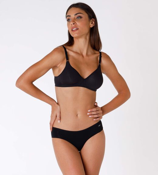 Lovable Bipack Reggiseni Senza Ferretto Cotton Line In Cotone, Nero