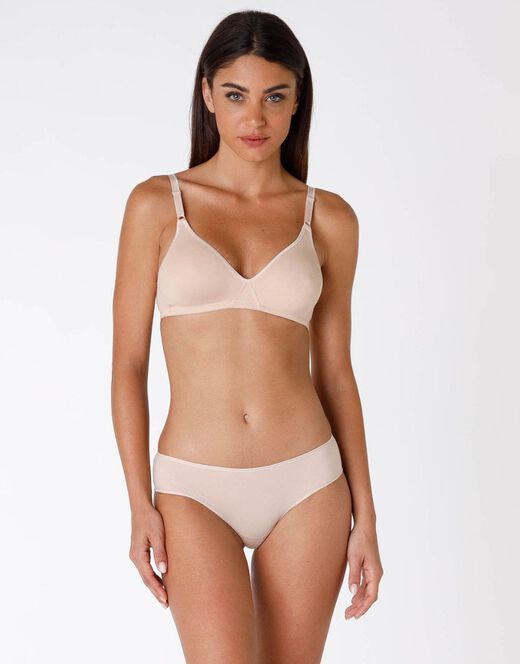 Lovable Bipack Reggiseni Senza Ferretto Cotton Line In Cotone, Nude