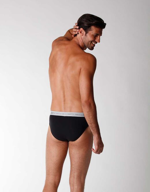 Lovable Bipack Slip Uomo 3D Evolution In Jersey Cotone E Lycra, Nero