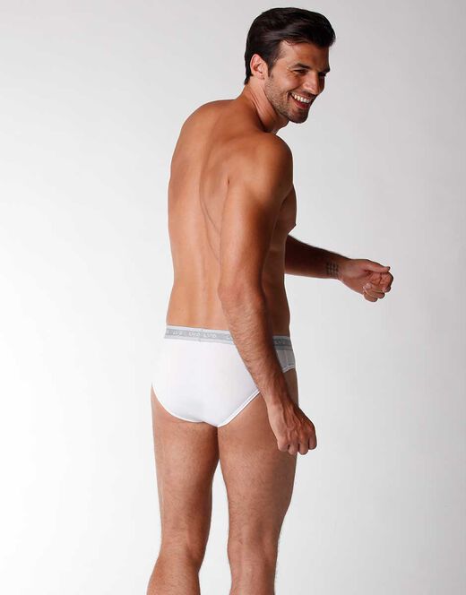 Lovable Bipack Slip Uomo 3D Evolution In Jersey Cotone E Lycra, Bianco