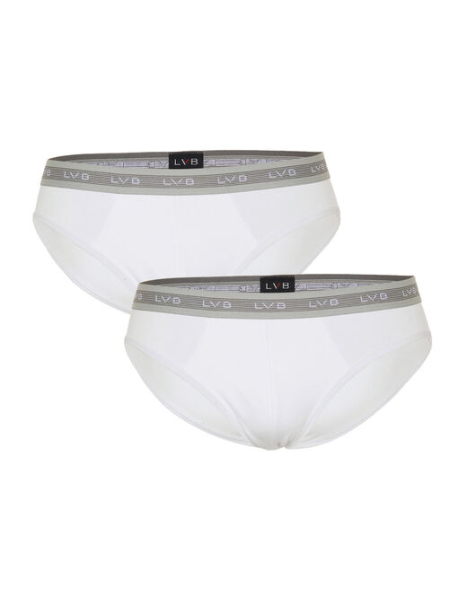 Lovable Bipack Slip Uomo 3D Evolution In Jersey Cotone E Lycra, Bianco