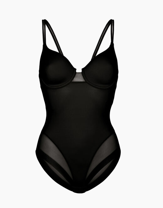 Lovable Body Contenitivo Con Ferretto In Microfibra E Tulle Millenium Equilibre, Nero