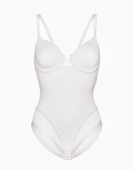 Lovable Body Contenitivo Con Ferretto In Microfibra E Tulle Millenium Equilibre, Bianco