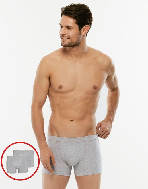 Lovable Boxer Bipack Cotton Stretch In cotone elasticizzato, grigio melange