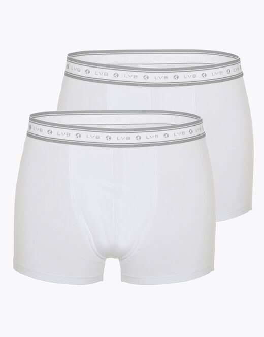 Lovable Boxer Bipack Uomo In Cotone Biologico, Bianco