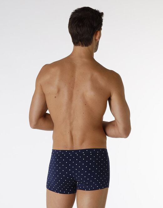 Lovable Boxer Classic Cotton Modal, Blu Navy Con Stampa Geometrica