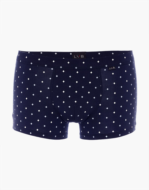 Lovable Boxer Classic Cotton Modal, Blu Navy Con Stampa Geometrica