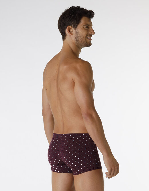Lovable Boxer Classic Cotton Modal, Bordeaux Con Stampa Geometrica