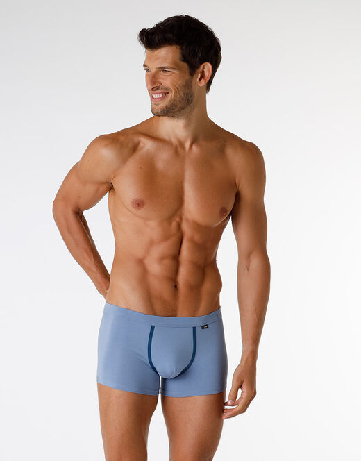 Lovable Boxer Enriched Plain Cotton Modal in cotone e modal, azzurro polvere