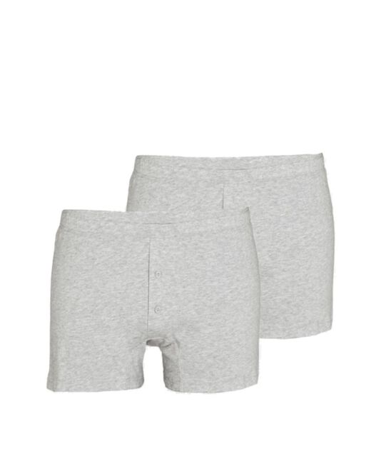 Lovable Boxer Parigamba Bipack In 100% Cotone Pure Cotton, Grigio Melange