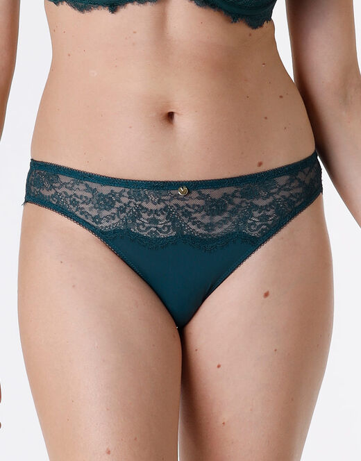 Lovable Brasiliano Beauty Lace in pizzo e microfibra, ottanio