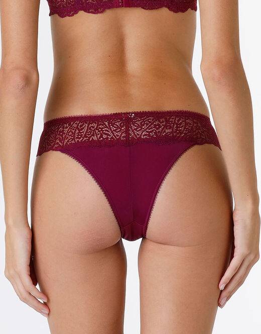 Lovable Brasiliano Exquisite Lace In Pizzo E Microfibra, Bordeaux