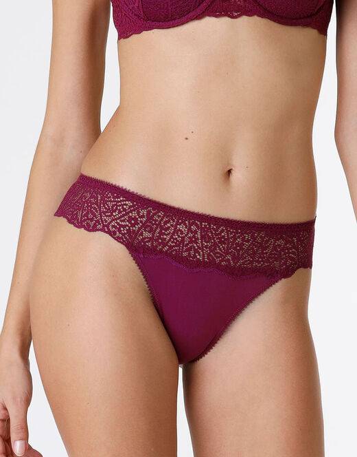 Lovable Brasiliano Exquisite Lace in pizzo e microfibra, bordeaux