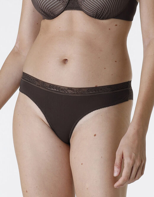 Lovable Brasiliano Invisible Exclusive in microfibra, caffè