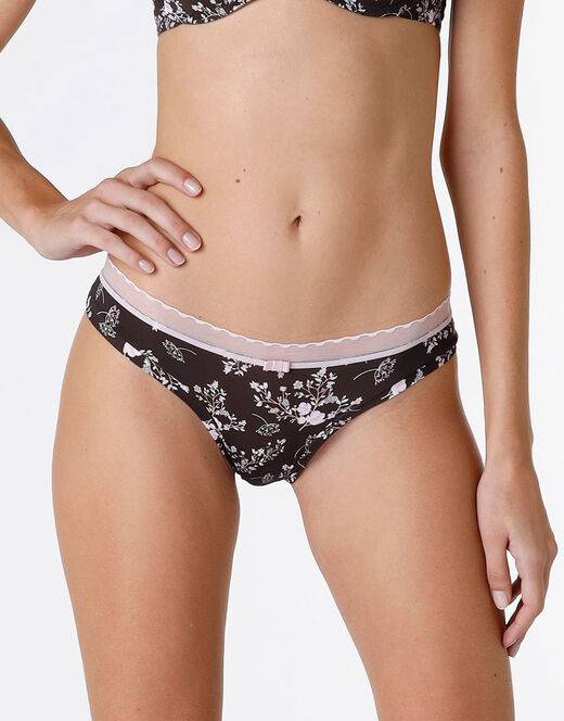 Lovable Brasiliano My Daily Comfort Printed in microfibra, fiori caffè