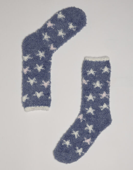 Lovable Calzini corti Warm & Cuddle, ortensia con stampa a stelle