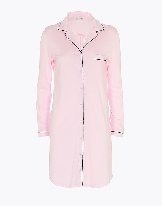 Lovable Camicia Da Notte In Jersey Di Cotone Modal, Rosa