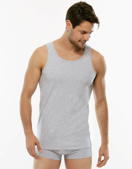 Lovable Canotta 100% Pure Cotton grigio melange in cotone