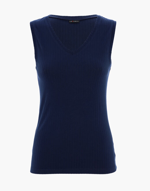 Lovable Canotta Basic Soul Con Scollo A V, Blu Scuro