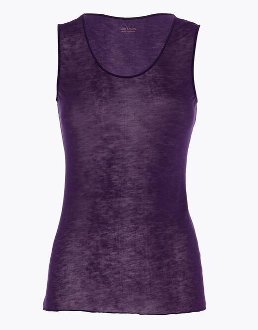 Lovable Canotta Liscia Donna Light & Warm Modal Misto Cashmere, Tornado Scuro