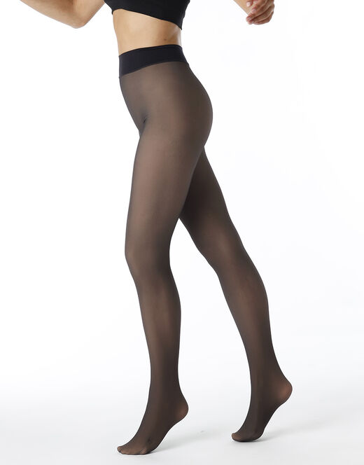Lovable Collant Warm & Transparent 80 Denari, Caldi Effetto Trasparente, Neri