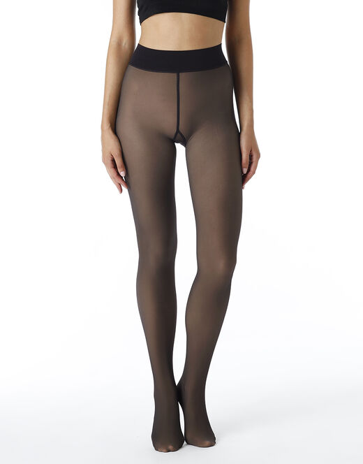Lovable Collant Warm & Transparent 80 Denari, Caldi Effetto Trasparente, Neri