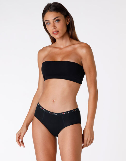 Lovable Culotte Da Ciclo Lavabile Flusso Medio In Cotone Biologico Certificato, Nero