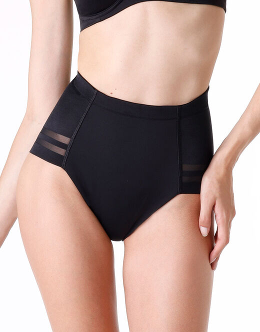 Lovable Guaina Contenitiva Shaping New Fit In Microfibra Doppiata E Tulle, Nero