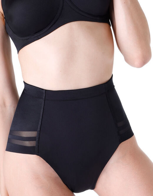 Lovable Guaina contenitiva Shaping New Fit in microfibra doppiata e tulle, nero