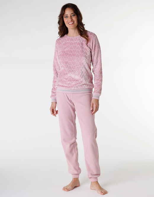 Lovable Homewear in pelliccetta e pile, rosa polvere