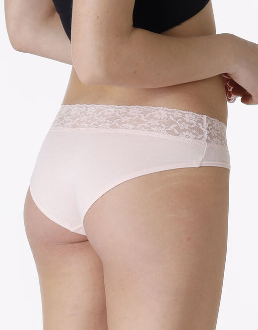Lovable La Senza - Culotte Remix Panties In Cotone E Pizzo, Rosa Cipria