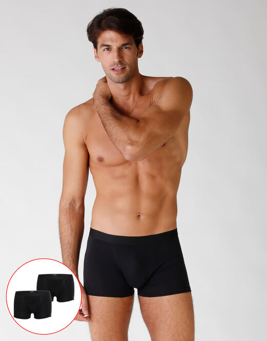 Lovable Bipack boxer in cotone elasticizzato, nero